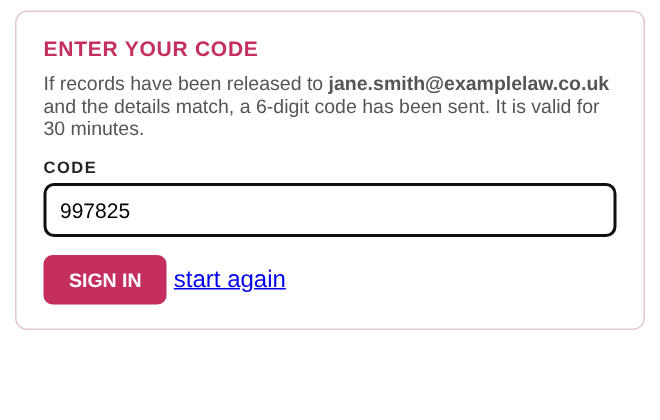 Step 3: the code from your e-mail